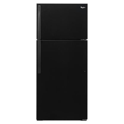 WHIRLPOOL 28-inch Wide Top Freezer Refrigerator - 14 cu. ft. Black - WRT314TFDB