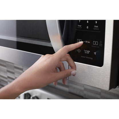 WHIRLPOOL 1.7 cu. ft. Microwave Hood Combination with Electronic Touch Controls in Stainless Steel - WMH31017HS
