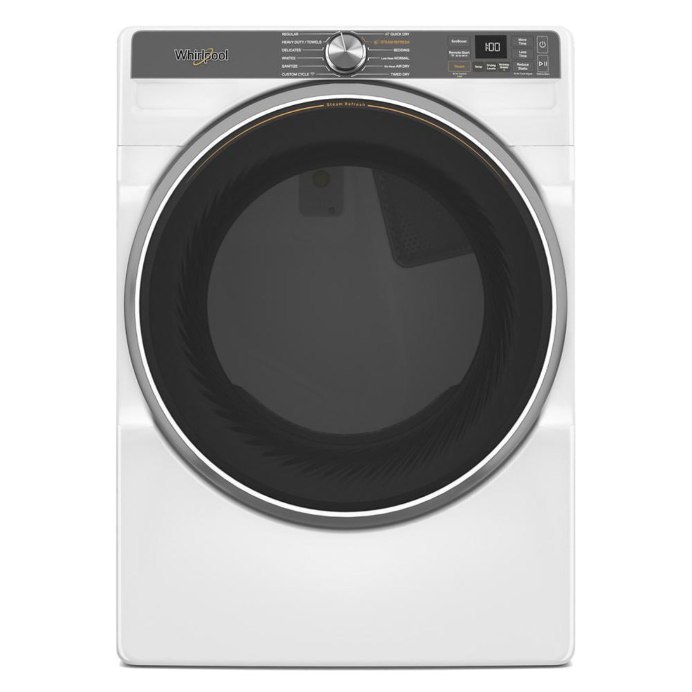WHIRLPOOL 7.4 cu. ft. Smart Front Load ENERGY STAR Electric Dryer with Steam Capabilities in White -WED6720RW
