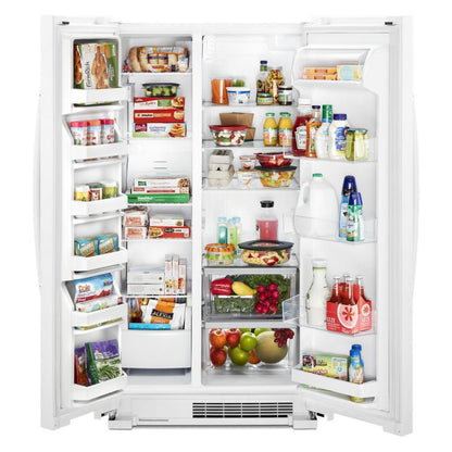 WHIRLPOOL 36-inch Wide Side-by-Side Refrigerator - 25 cu. ft. White - WRS315SNHW