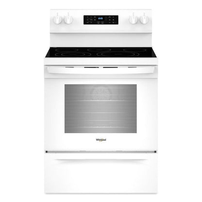 WHIRLPOOL 30-inch Energy Star Electric Range with Air Cooking Technology, No Preheat Air Fry and Air Baking and Self Clean White - WFES5030RW