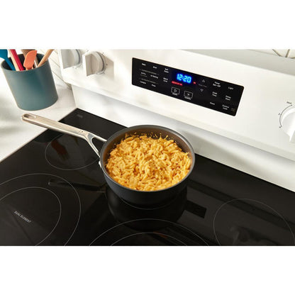 WHIRLPOOL 30-inch Energy Star Electric Range with Air Cooking Technology, No Preheat Air Fry and Air Baking and Self Clean White - WFES5030RW