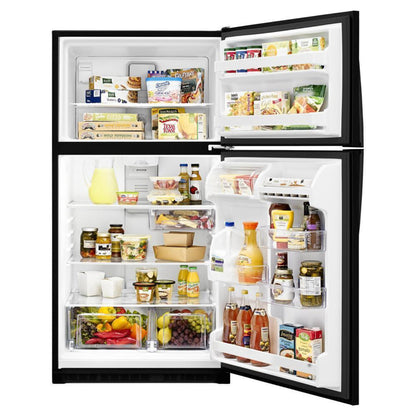 WHIRLPOOL 33-inch Wide Top Freezer Refrigerator - 20 cu. ft. Black - WRT311FZDB