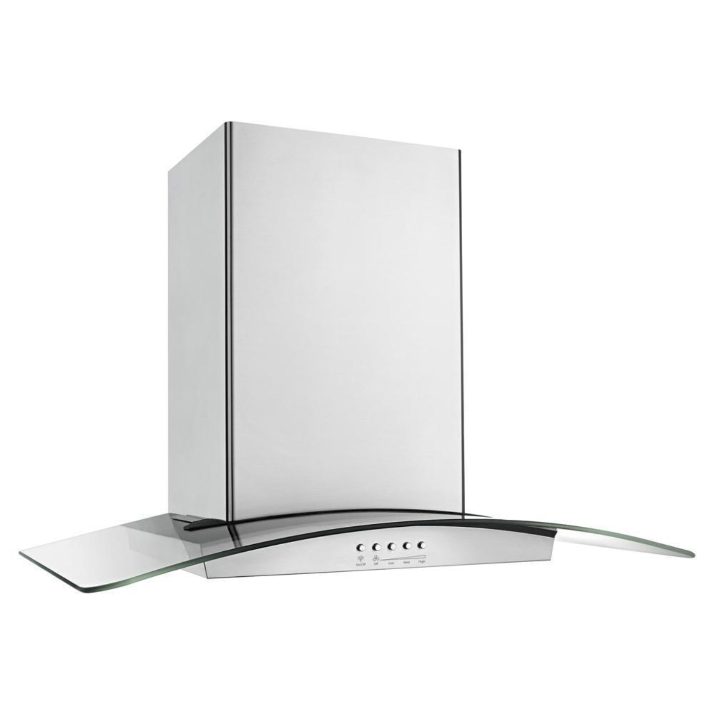 WHIRLPOOL 30" Modern Glass Wall Mount Range Hood in Stainless Steel - WVW75UC0DS
