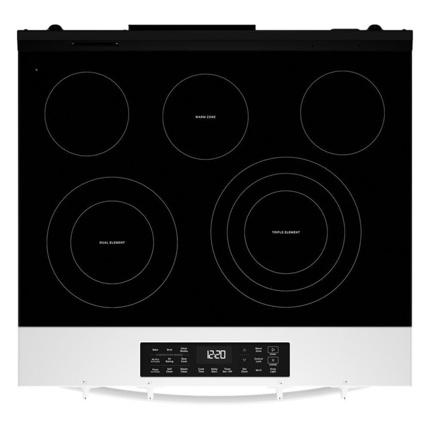 WHIRLPOOL 30-inch Electric Smart Range with Air Cooking Technology White - WSES5030SW
