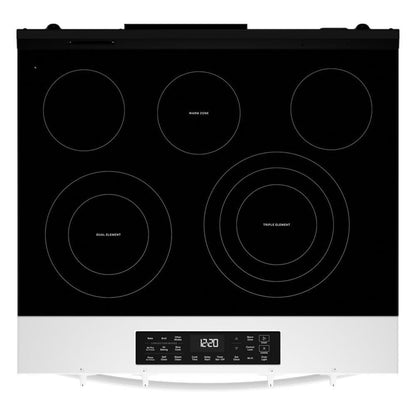WHIRLPOOL 30-inch Electric Smart Range with Air Cooking Technology White - WSES5030SW