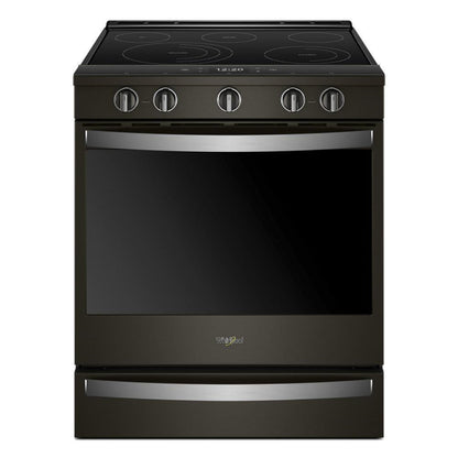 WHIRLPOOL 6.4 cu. ft. Smart Slide-in Electric Range with Air Fry, when Connected Black in Stainless Steel - WEE750H0HV