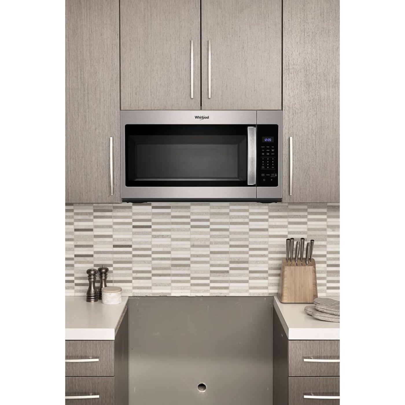 WHIRLPOOL 1.7 cu. ft. Microwave Hood Combination with Electronic Touch Controls in Stainless Steel - WMH31017HS