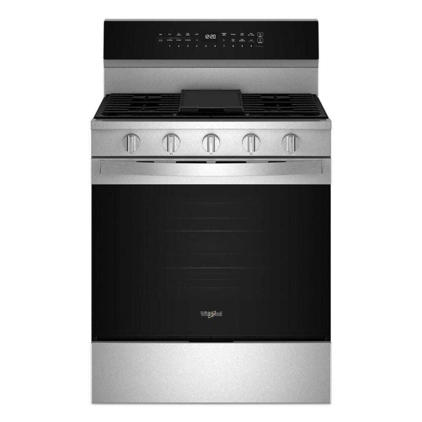 WHIRPOOL 30-Inch Smart Gas Range With Air Cooking Technology, No Preheat Air Fry, Steam/Self Clean and High Speed Preheat - WFGS7530RZ