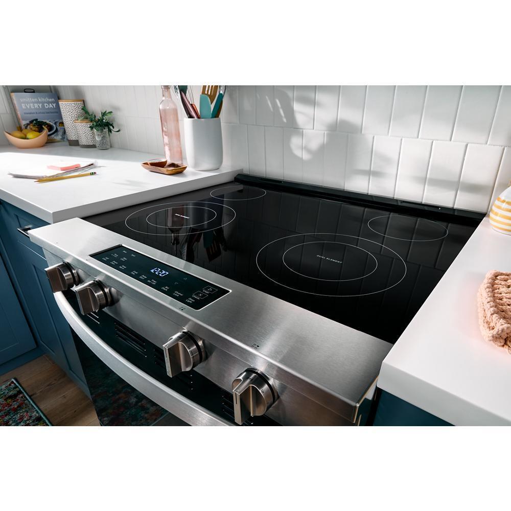 WHIRLPOOL WSES3130SW 30-inch Electric Range with No Preheat and Slow Cook Modes White