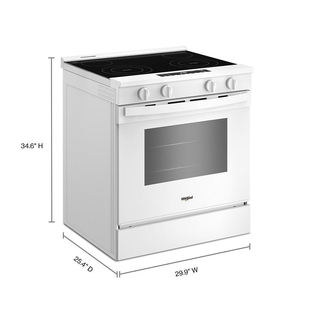 WHIRLPOOL WSES3130SW 30-inch Electric Range with No Preheat and Slow Cook Modes White