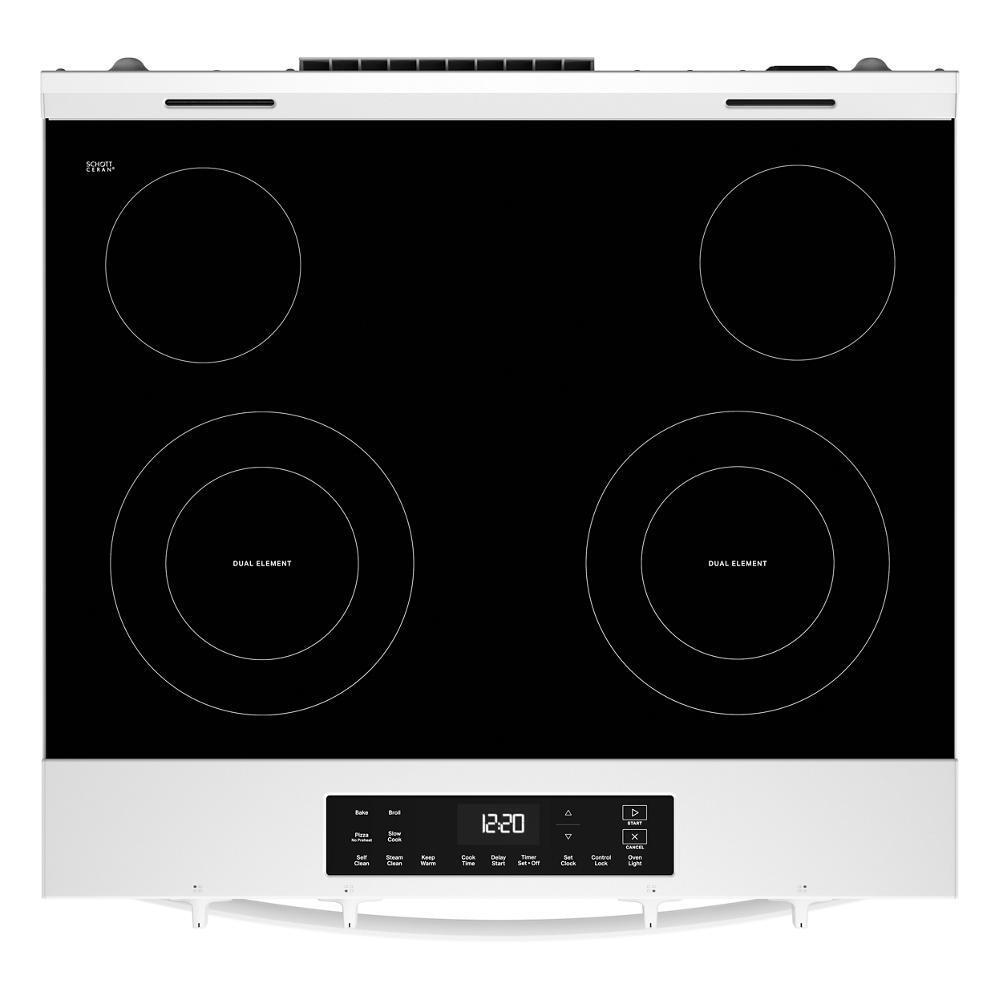 WHIRLPOOL WSES3130SW 30-inch Electric Range with No Preheat and Slow Cook Modes White
