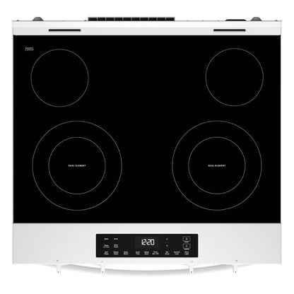 WHIRLPOOL WSES3130SW 30-inch Electric Range with No Preheat and Slow Cook Modes White