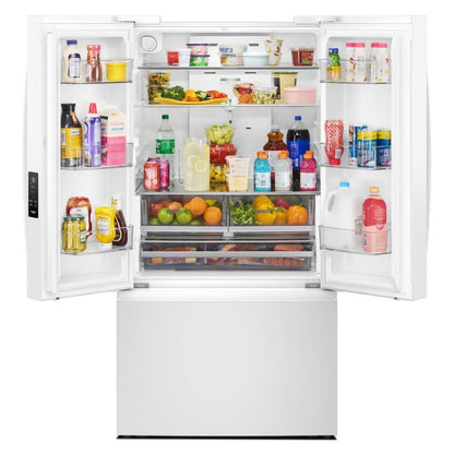WHIRLPOOL 36-Inch French Door Refrigerator with Interior Water Dispenser - 31 cu. ft. White - WRFF3336SW