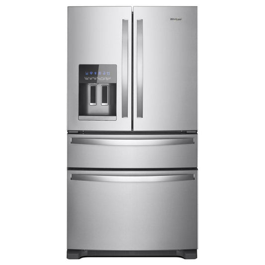 WHIRLPOOL 36-Inch Wide French Door Bottom Mount Refrigerator - 25 cu. ft. in Stainless Steel - WRMF3636RZ