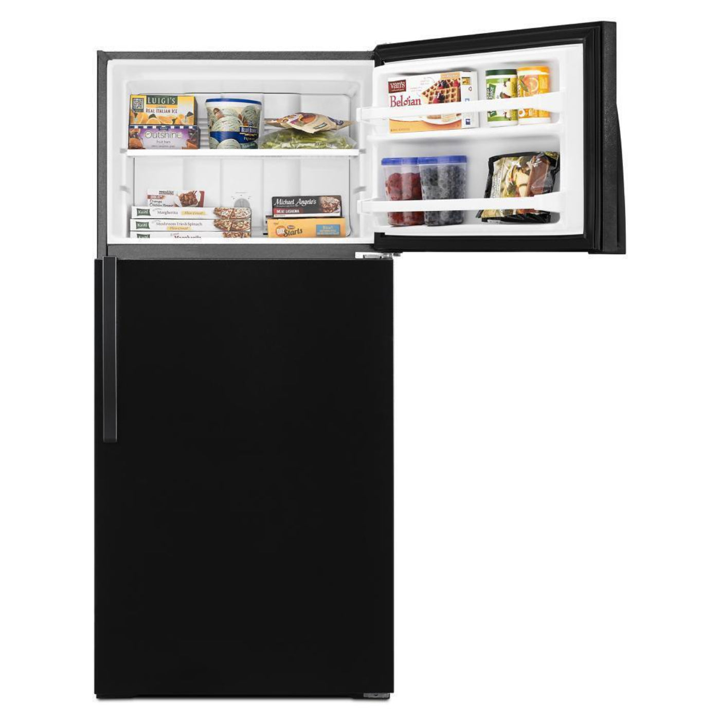 WHIRLPOOL 28-inch Wide Top Freezer Refrigerator - 14 Cu. Ft. Black - WRT104TFDB