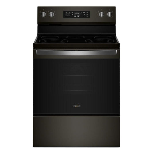 WHIRLPOOL 30-inch Electric Range with Air Cooking Technology and Steam Clean Black in Stainless Steel - WFES4530SV