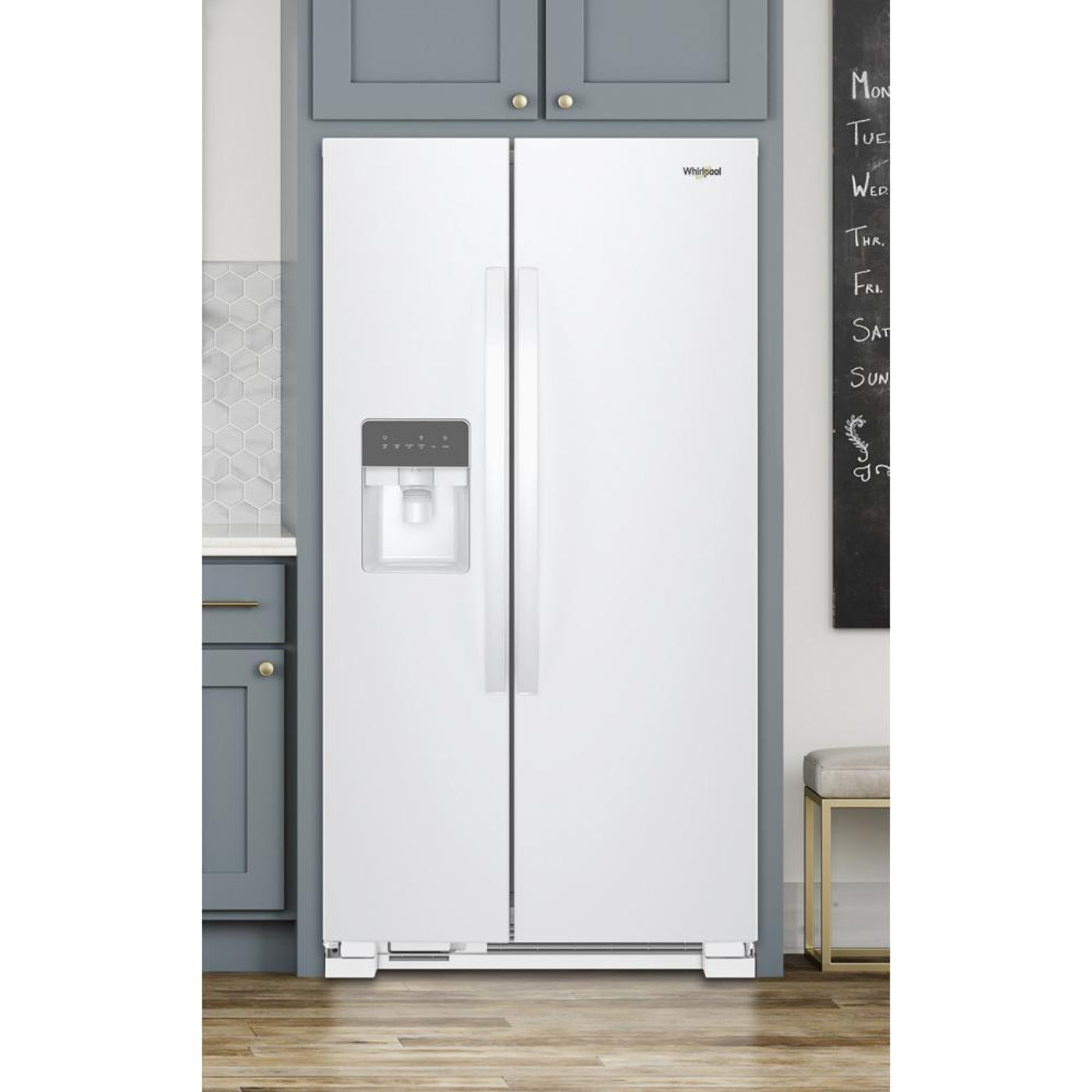 WHIRLPOOL 36-inch Wide Side-by-Side Refrigerator - 24 cu. ft. White - WRS315SDHW