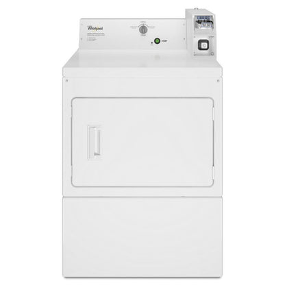 WHIRLPOOL Commercial Electric Super-Capacity Dryer, Coin Slide White - CEM2745FQ