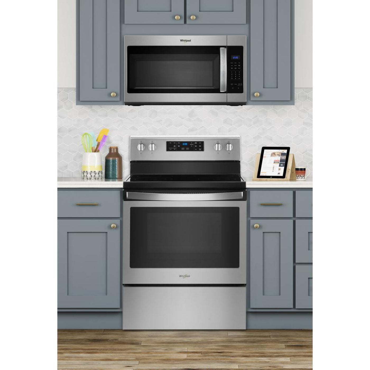 WHIRLPOOL 1.7 cu. ft. Microwave Hood Combination with Electronic Touch Controls in Stainless Steel - WMH31017HS