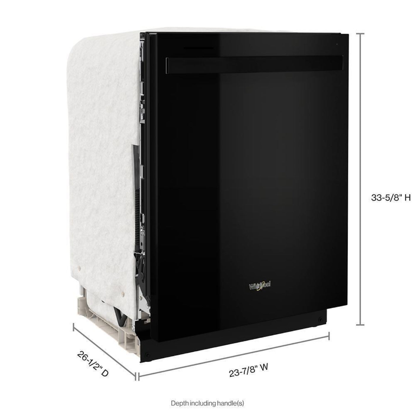 WHIRLPOOL Large Capacity Dishwasher with Tall Top Rack Black - WDT740SALB
