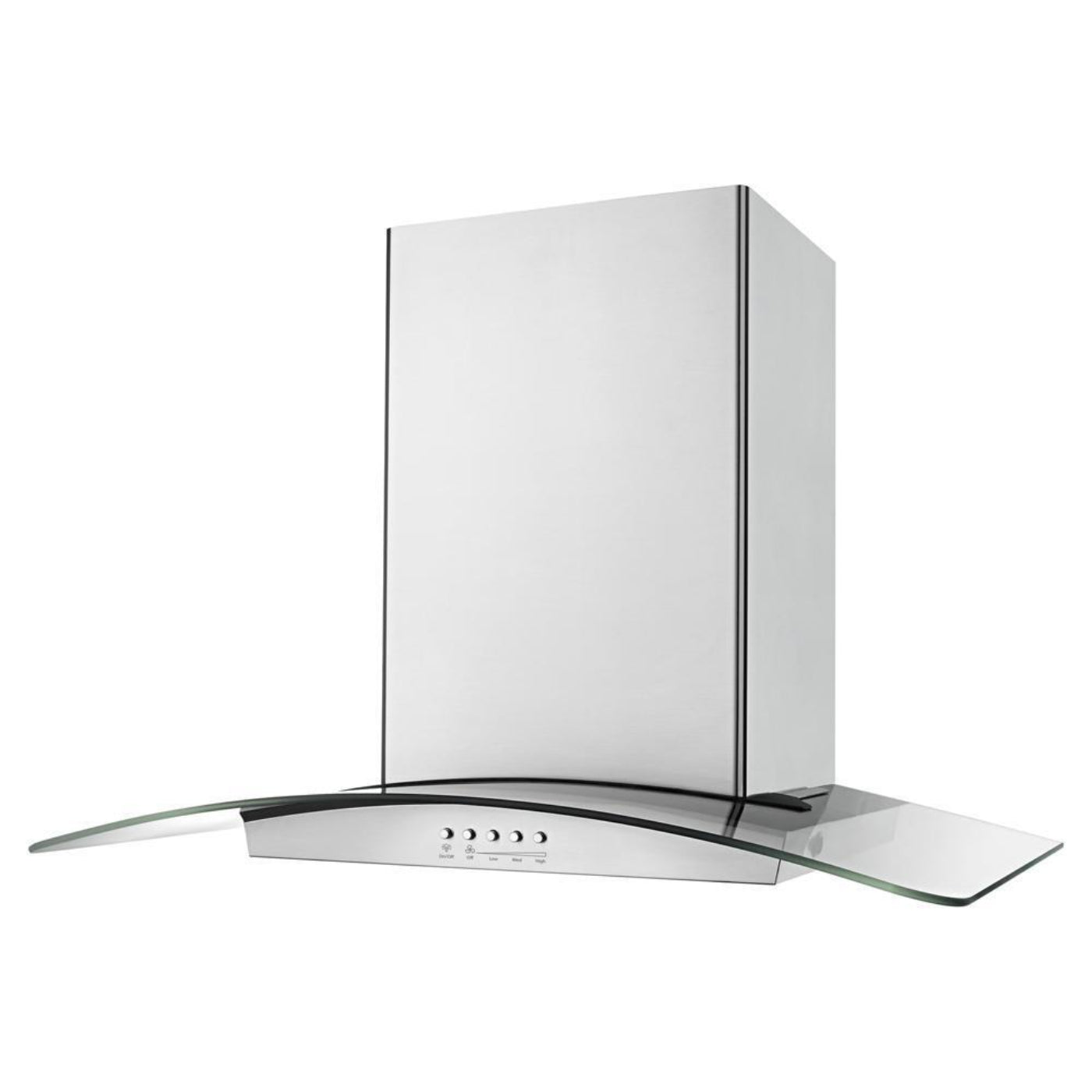WHIRLPOOL 30" Modern Glass Wall Mount Range Hood in Stainless Steel - WVW75UC0DS