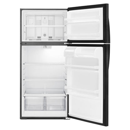 WHIRLPOOL 28-inch Wide Top Freezer Refrigerator - 14 Cu. Ft. Black - WRT104TFDB
