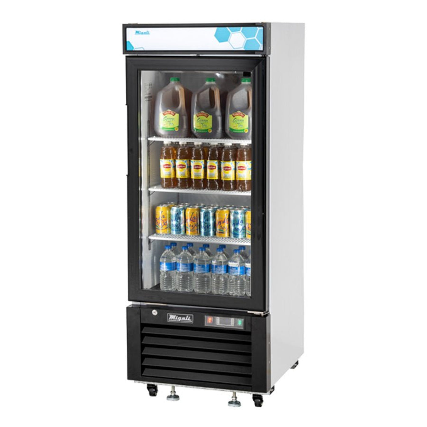 Migali C-10RM-HC 1-Glass Door Merchandiser Refrigerator 10 Cu Ft - C-10RM-HC