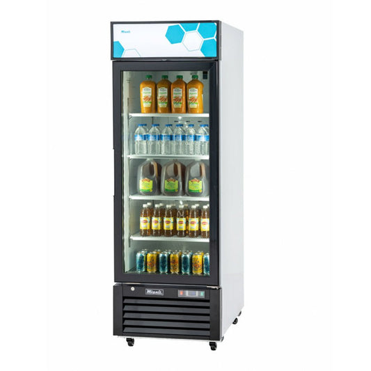 Migali C-12RM-HC 1-Glass Door Merchandiser Refrigerator 11.8 Cu Ft - C-12RM-HC