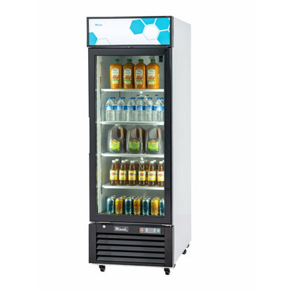 Migali C-12RM-HC 1-Glass Door Merchandiser Refrigerator 11.8 Cu Ft - C-12RM-HC