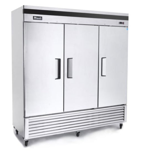 Migali C-3FB-HC 82" Triple Solid Door Reach-In Freezer 72 Cu Ft - C-3FB-HC