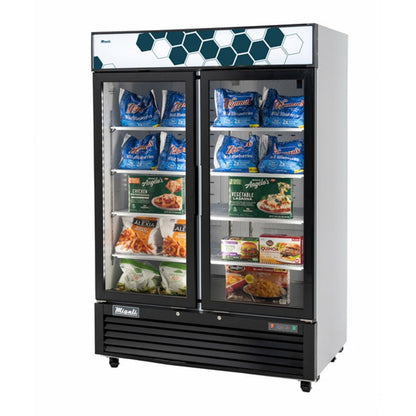 Migali C-49FM-HCE 2-Glass Door Merchandiser Freezer 49 Cu Ft - C-49FM-HCE