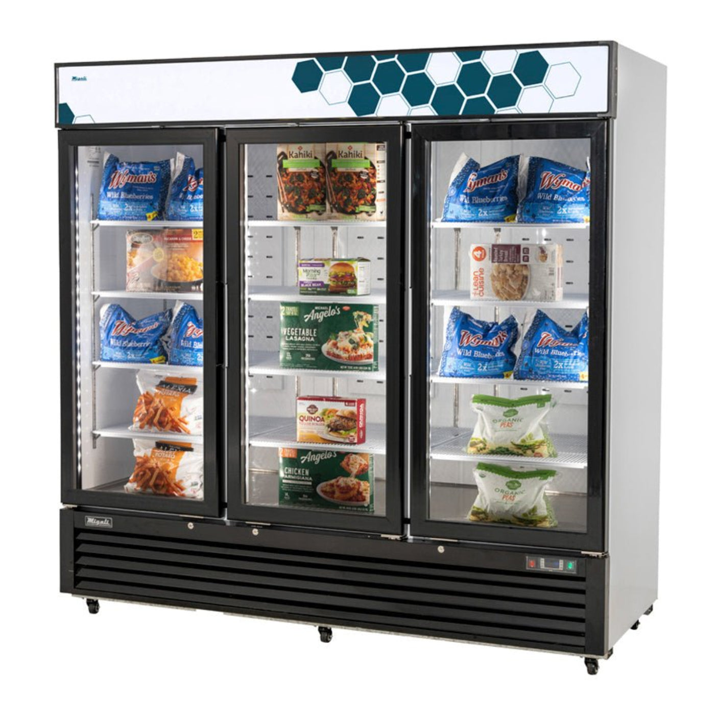 Migali C-72FM-HC 3-Glass Door Merchandiser Freezer 72 Cu Ft - C-72FM-HC
