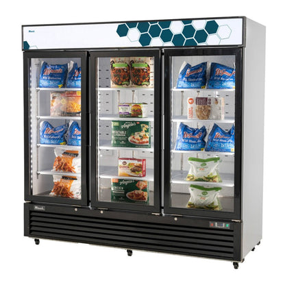 Migali C-72FM-HC 3-Glass Door Merchandiser Freezer 72 Cu Ft - C-72FM-HC