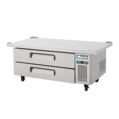 Migali  52" 2 Drawer Refrigerated Chef Base with 60" Extended Top - C-CB52-60-HC