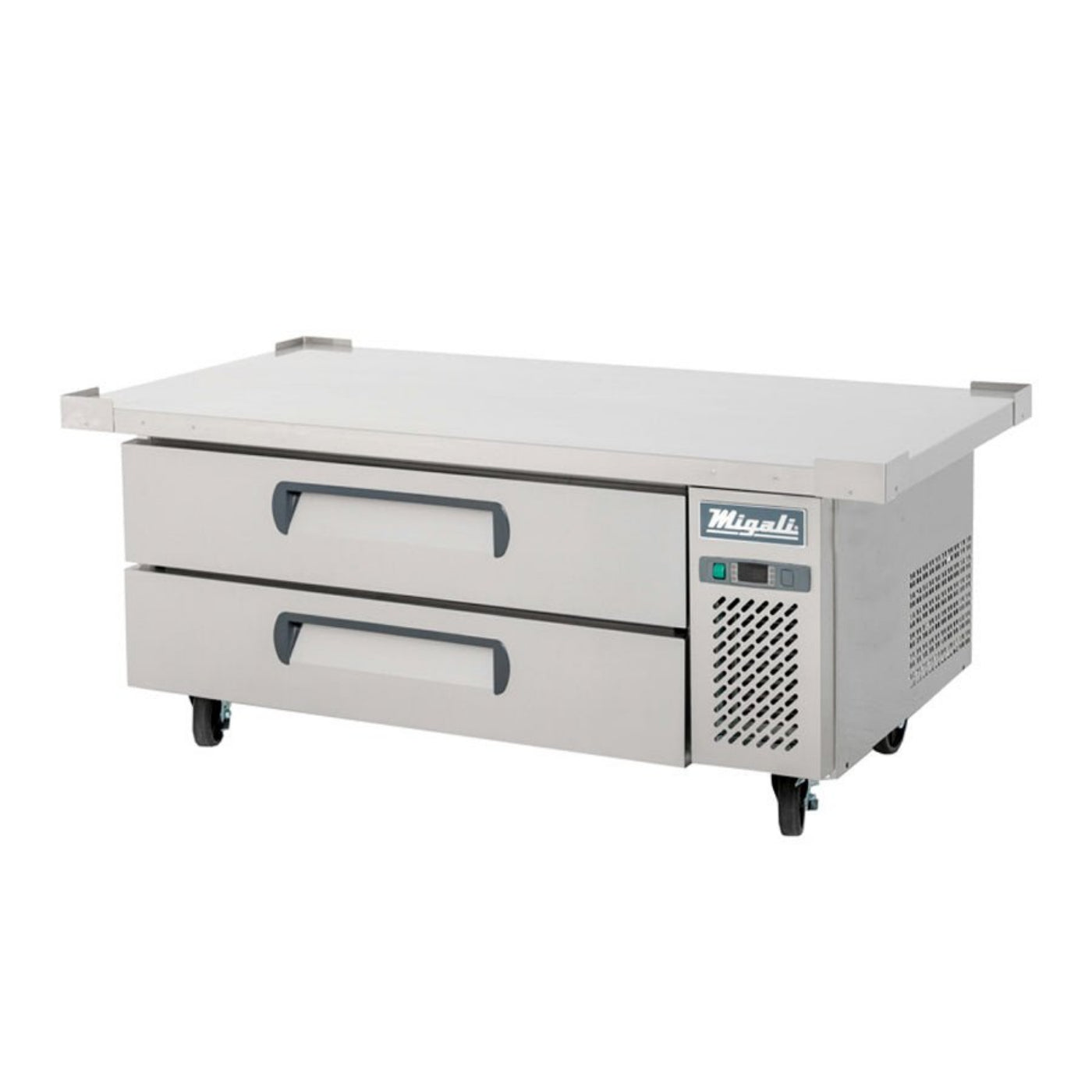 Migali  52" 2 Drawer Refrigerated Chef Base with 60" Extended Top - C-CB52-60-HC