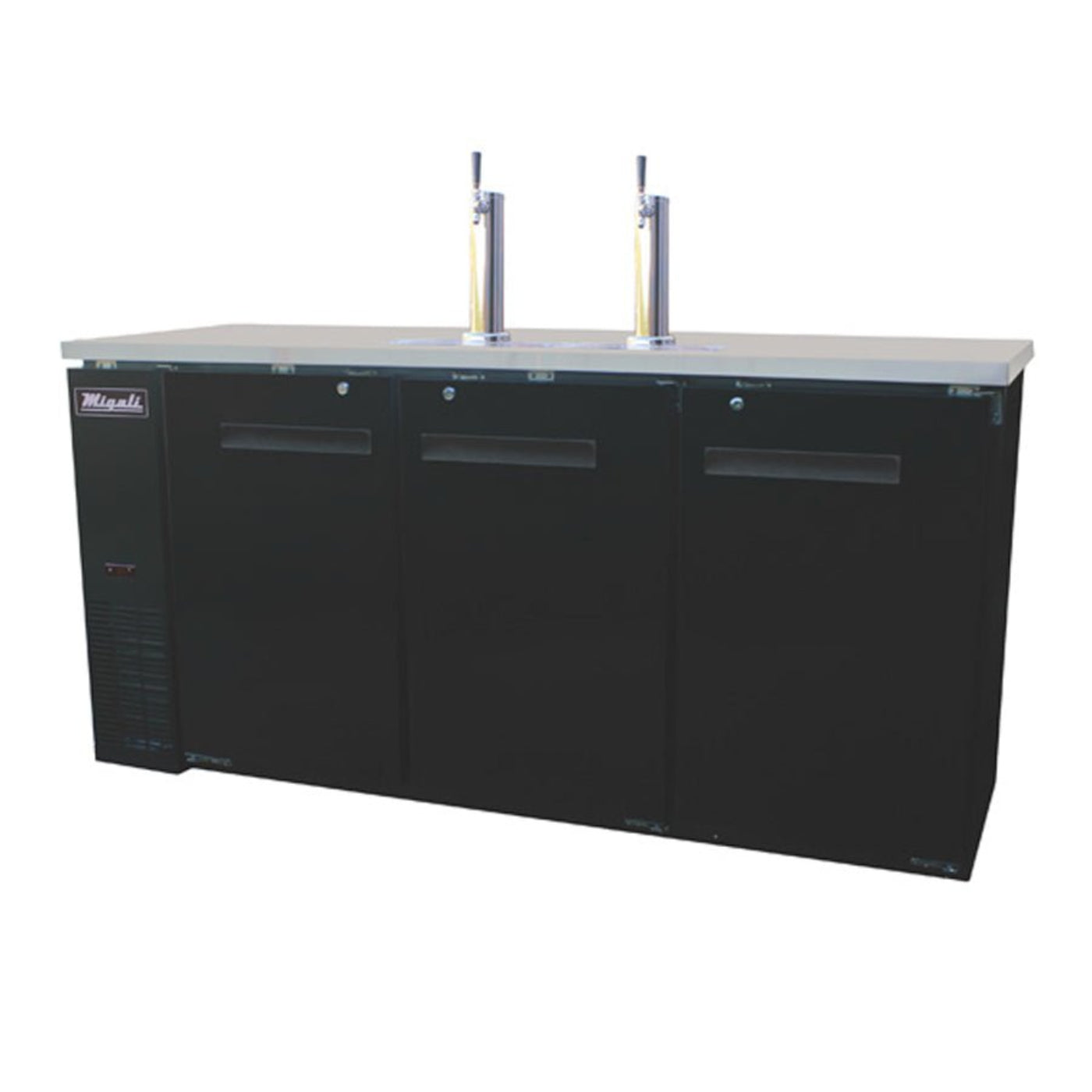 Migali C-DD72-3-HC Direct Draw Beer Cooler 72.8” (2) Single Draft Towers - C-DD72-3-HC