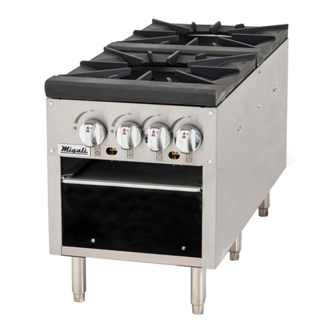 Migali C-SPS-2-18 Natural Gas Stock Pot Range 160,000 BTU - C-SPS-2-18