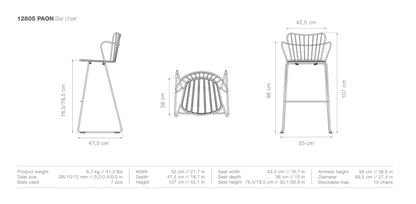 HOUE PAON Outdoor Bar Chair - Procure Décor