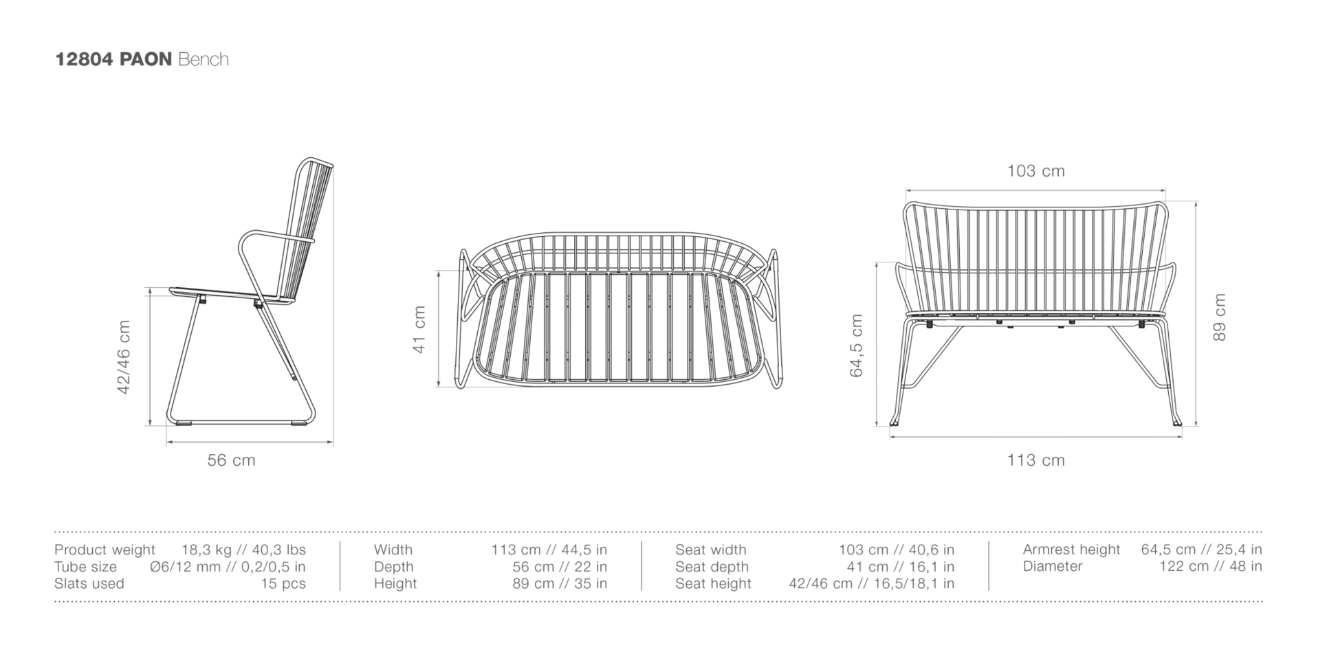 HOUE PAON Outdoor Bench - Procure Décor