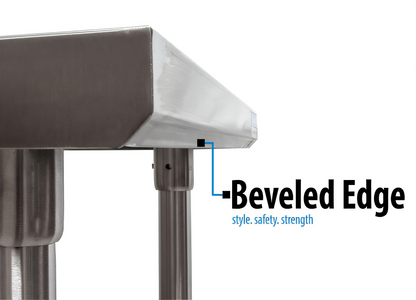 BK Resources CVTR5OB-2424 Stainless Steel Prep Tables - CVTR5OB-2424