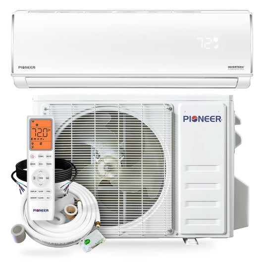 Pioneer Diamante Pro36,000 BTU 19 SEER2 230V High-Wall Ductless Mini-Split Air Conditioner Inverter Heat Pump with 16 Ft. Kit - WYT036GLSI20RL