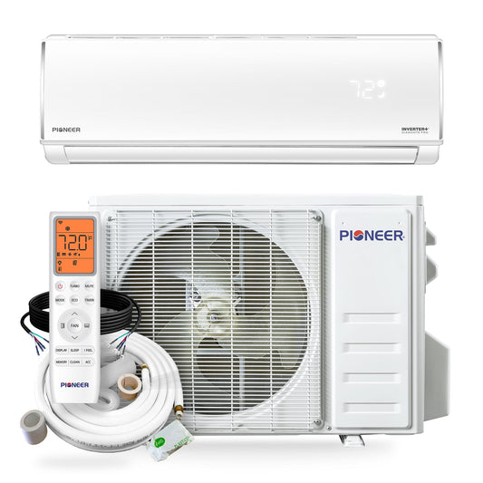 Pioneer Diamante Pro 18,000 BTU 21 SEER2 230V High-Wall Ductless Mini-Split Air Conditioner Inverter Heat Pump with 16 Ft. Kit - WYT018GLSI20RL