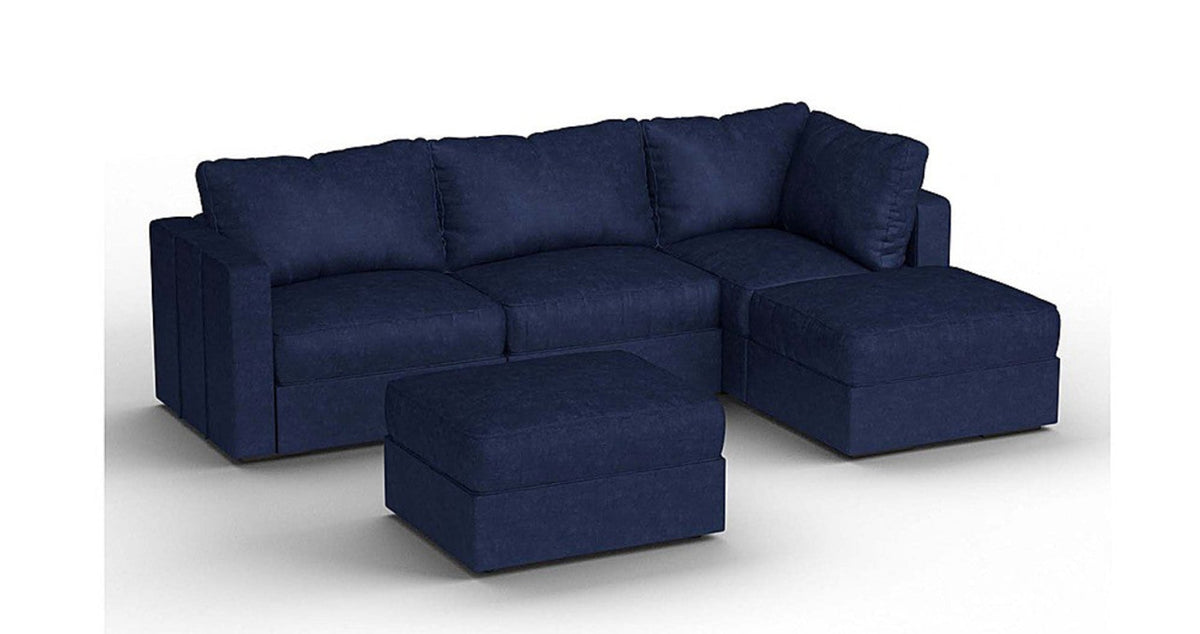 Lovesac – 5 Seats + 5 Sides Corded Velvet &amp; Standard Foam – Sapphire Navy - 1772608792679_955