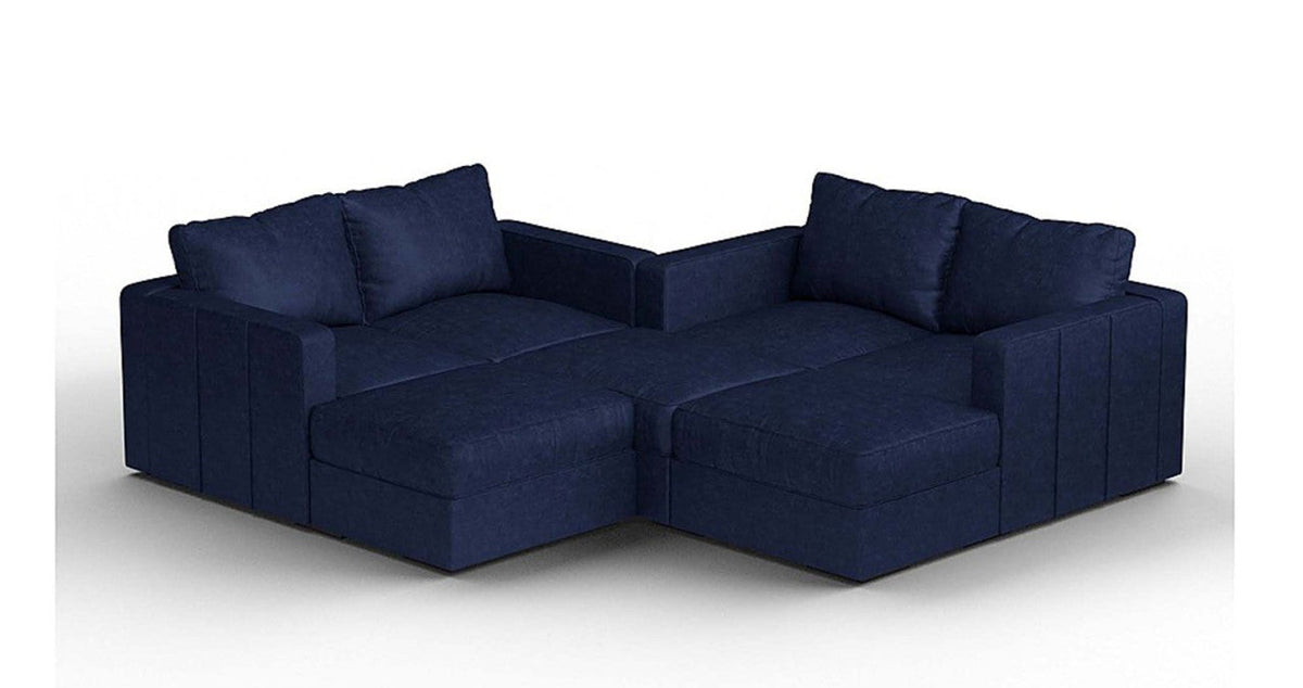 Lovesac – 7 Seats + 8 Sides Corded Velvet &amp; Standard Foam – Sapphire Navy - 1772603037927_55