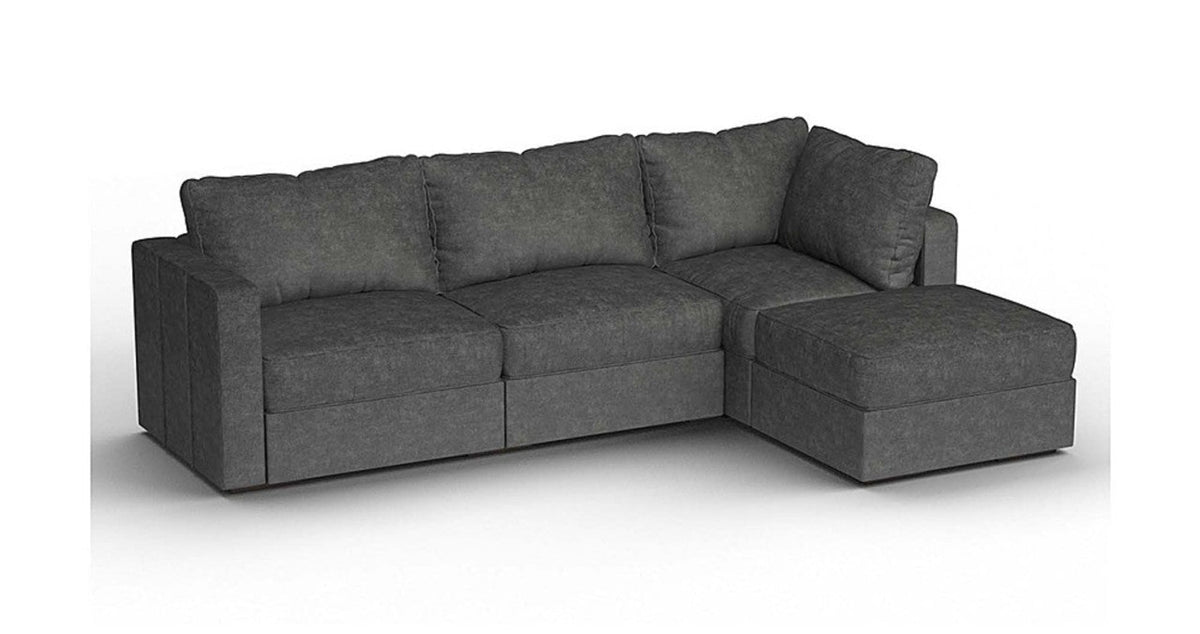 Lovesac – 4 Seats + 5 Sides Corded Velvet &amp; Lovesoft – Charcoal Grey - 1772604877408_388