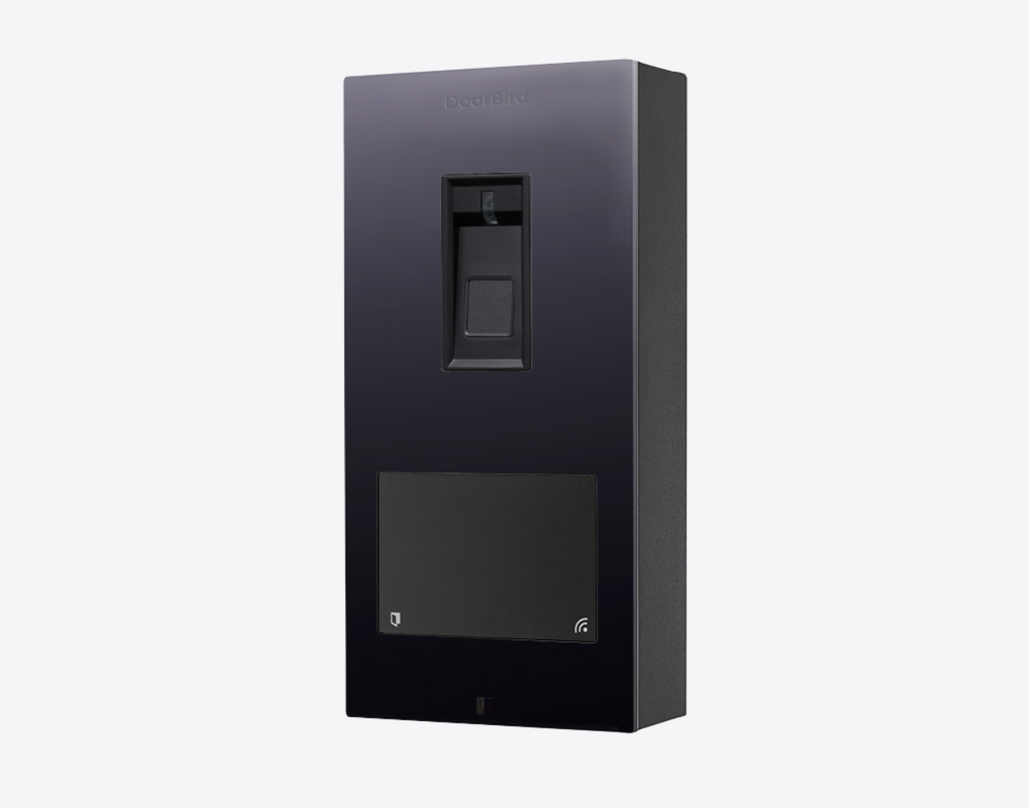 DoorBird A1122 Surface-Mount IP Access Control Device Fingerprint 50 in Titanium-Finish as PVD Coating, Stainless Steel V4A, High-Gloss Polished - 423912205