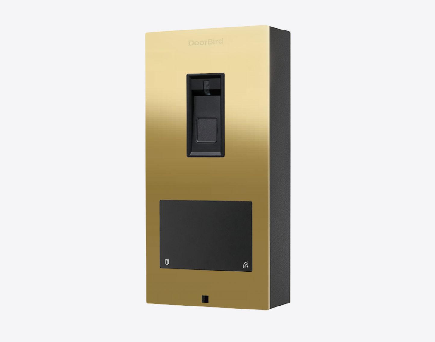 DoorBird A1122 Surface-Mount IP Access Control Device Fingerprint 50 in Brass-Finish as PVD Coating, Stainless Steel V4A, High-Gloss Polished - 423912182