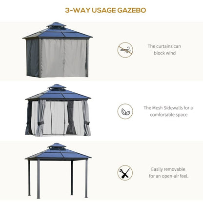 Outsunny 10x10 Hardtop Gazebo - 84C-215