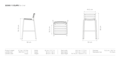 HOUE ReCLIPS Outdoor Bar Chair - Procure Décor